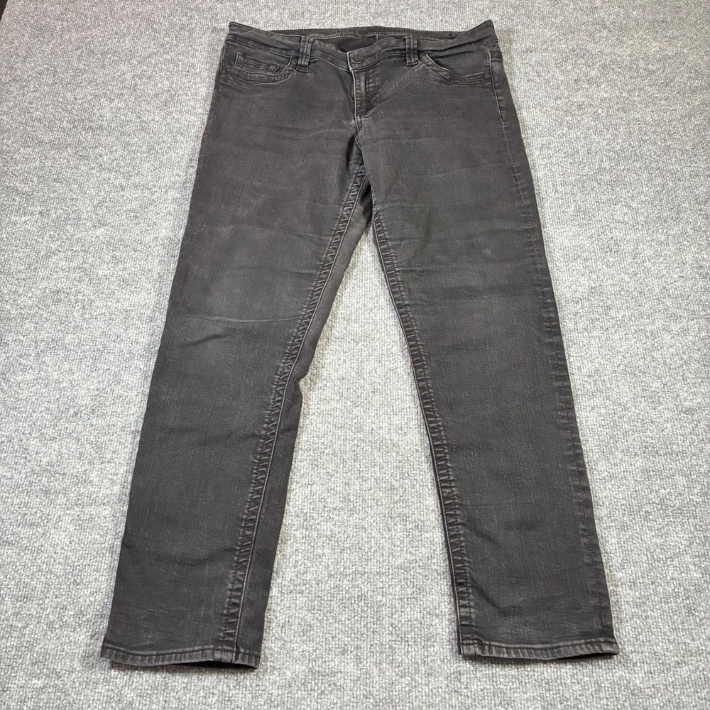 Kut From The Kloth Straight Leg Jeans Womens‎ 14S Gray Stretch Denim Petite